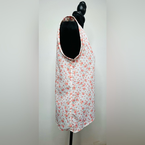 Womens Gap Sleeveless Floral Blouse With Front Pocket - Picture 5 of 6